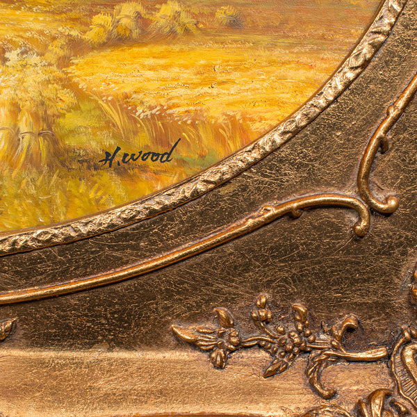 Vintage Landscape Painting, English School, Art, Countryside Picture, Circa 1950