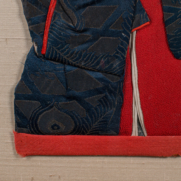 Vintage Geisha Portrait, Japanese Textile Relief Costume Picture, Art Deco, 1940