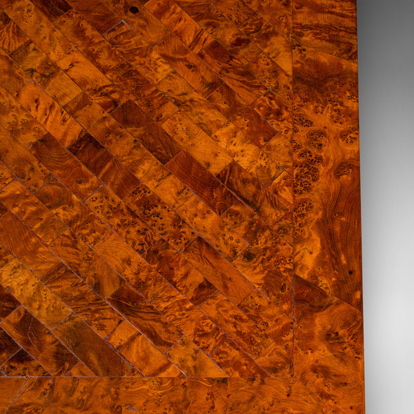 Vintage Marquetry Coffee Table, English Burr Yew, Art Deco, Modern, Circa 1940