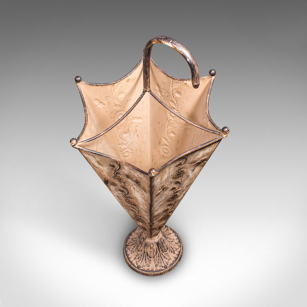 Vintage Umbrella Stand, English, Art Nouveau Revival, Entrance Hall Drip Tray