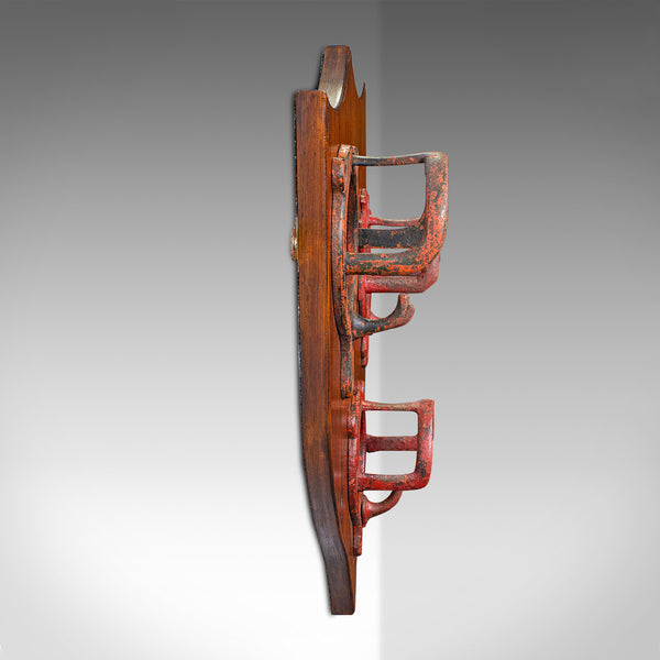 Antique Equestrian Yard Hanging Shield, Scottish, Beech, Tack Plaque, Victorian