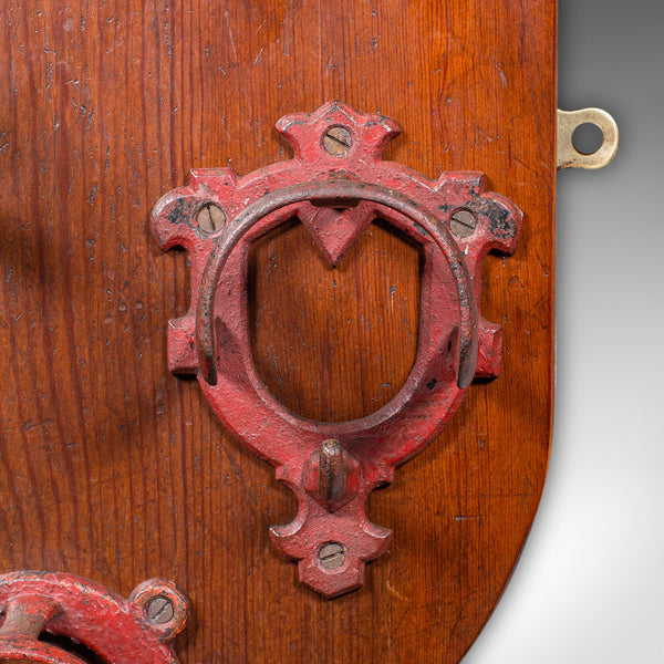 Antique Equestrian Yard Hanging Shield, Scottish, Beech, Tack Plaque, Victorian