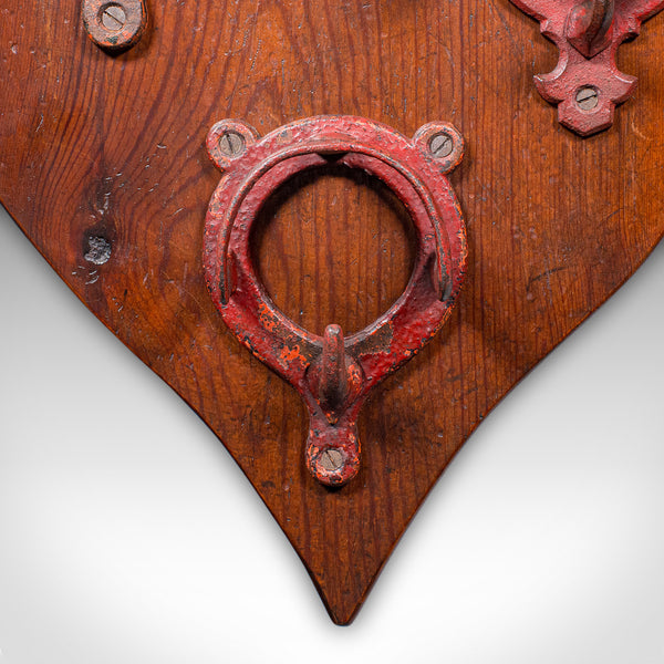 Antique Equestrian Yard Hanging Shield, Scottish, Beech, Tack Plaque, Victorian