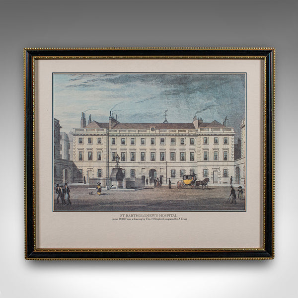Antique Hospital Picture, St Barts, London, Engraving, Art, Medical, Victorian