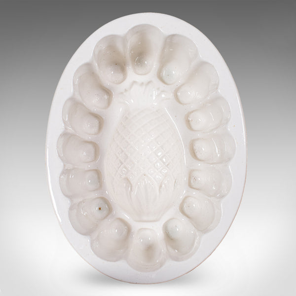 Set of 3 Antique Jelly Moulds, English, Ceramic, Kitchen Accessory, Victorian