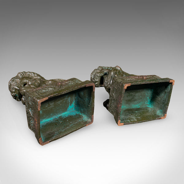 Pair of Vintage Dog of Fo Bookends, Oriental, Bronze, Book Rest, Art Deco, 1930