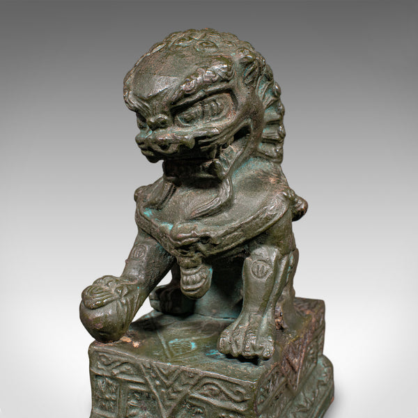 Pair of Vintage Dog of Fo Bookends, Oriental, Bronze, Book Rest, Art Deco, 1930