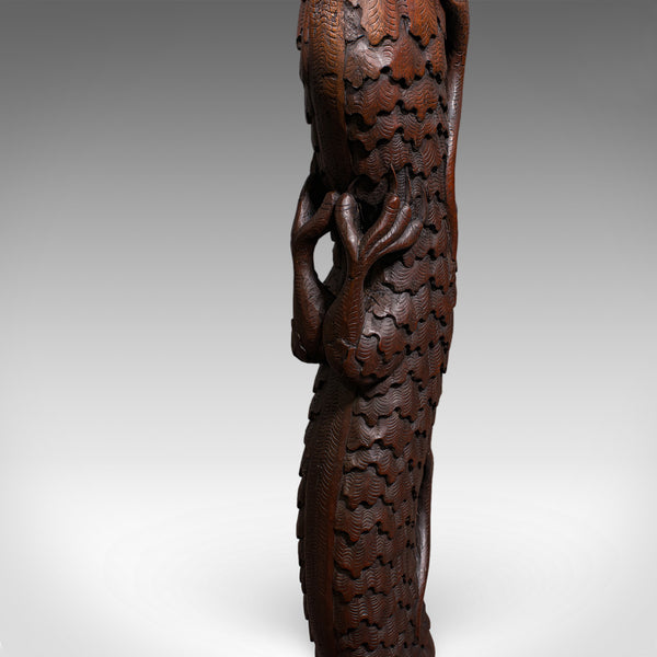 Large Vintage Alarm Gong, Oriental, Hardwood Chime Stand, Brass, Art Deco, 1930