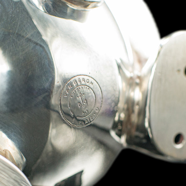 Vintage Polar Bear Cocktail Shaker, American, Silver Plate, Bar Mixer, Art Deco