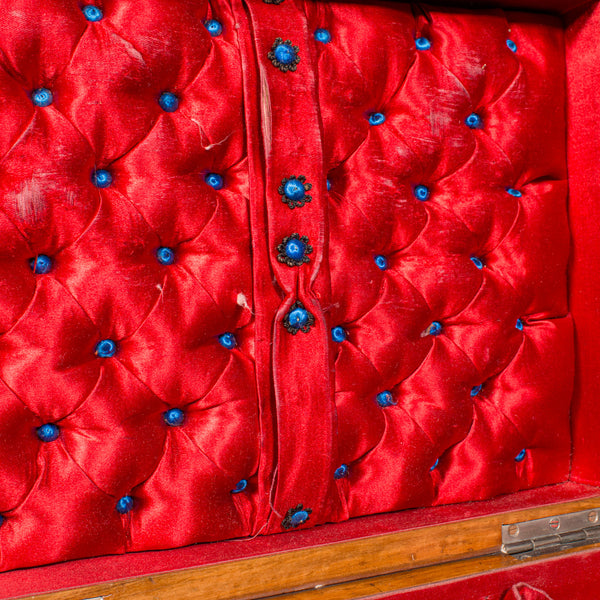 Antique Gothic Revival Sewing Case, Scottish, Walnut, Brass, Workbox, Victorian - London Fine Antiques