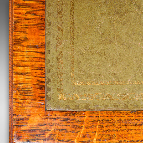 Antique Estate Manager's Kneehole Desk, Scottish, Oak, Country House, Victorian