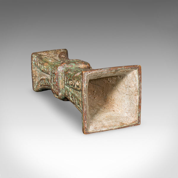 Antique Gu Ritual Vessel, Oriental, Bronze, Ceremonial, Posy Vase, Victorian