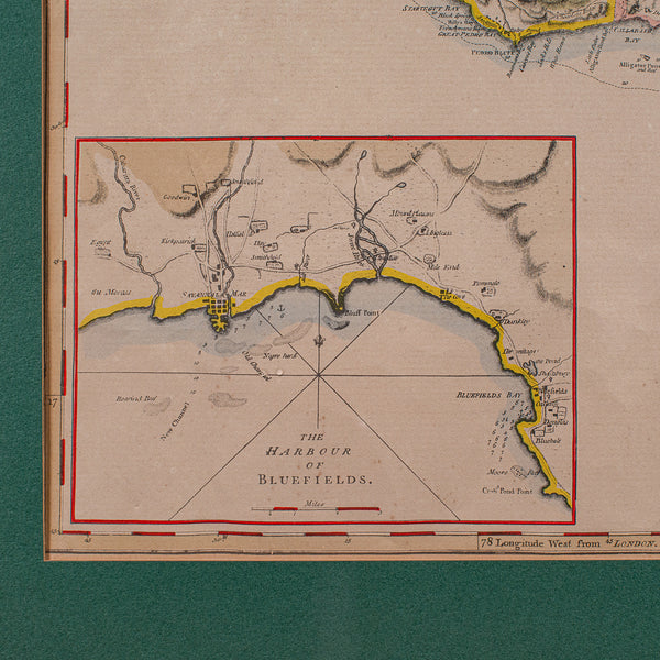 Antique Jamaica Map, English, Caribbean, Cartography, Thomas Jefferys, Georgian