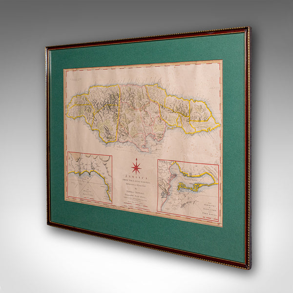 Antique Jamaica Map, English, Caribbean, Cartography, Thomas Jefferys, Georgian