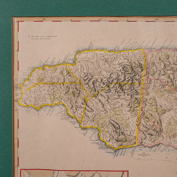 Antique Jamaica Map, English, Caribbean, Cartography, Thomas Jefferys, Georgian