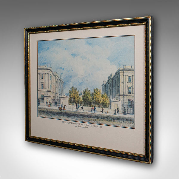 Antique Hospital Picture, St Thomas' London, Engraving, Art, Medical, Victorian
