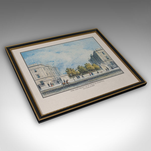 Antique Hospital Picture, St Thomas' London, Engraving, Art, Medical, Victorian