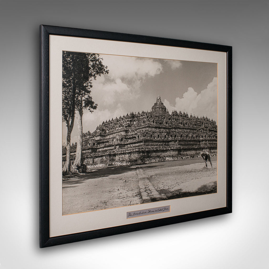 Vintage Photograph, Borobudur Shrine, Oriental, Monochrome, Java, Mid Century - London Fine Antiques