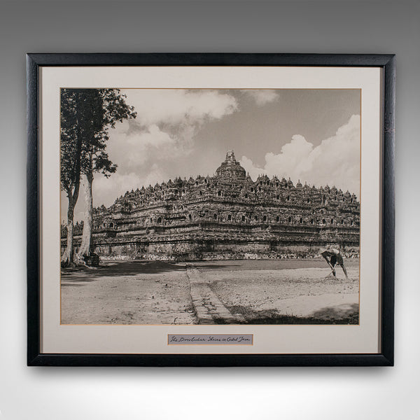 Vintage Photograph, Borobudur Shrine, Oriental, Monochrome, Java, Mid Century - London Fine Antiques