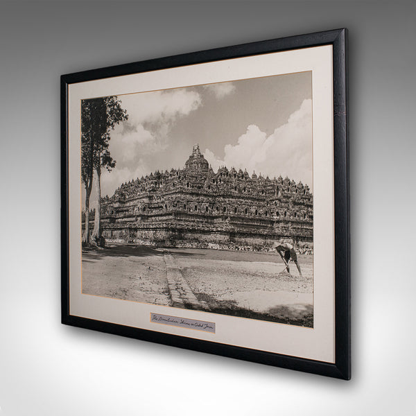 Vintage Photograph, Borobudur Shrine, Oriental, Monochrome, Java, Mid Century - London Fine Antiques