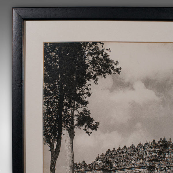Vintage Photograph, Borobudur Shrine, Oriental, Monochrome, Java, Mid Century - London Fine Antiques