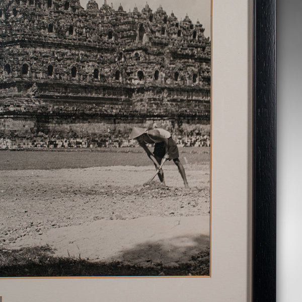 Vintage Photograph, Borobudur Shrine, Oriental, Monochrome, Java, Mid Century - London Fine Antiques