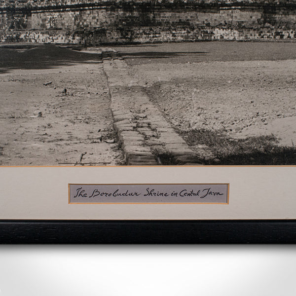 Vintage Photograph, Borobudur Shrine, Oriental, Monochrome, Java, Mid Century - London Fine Antiques
