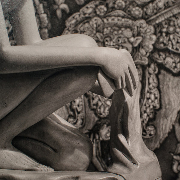 Vintage Photograph of Balinese Wood Carving, Oriental, Monochrome, Mid Century