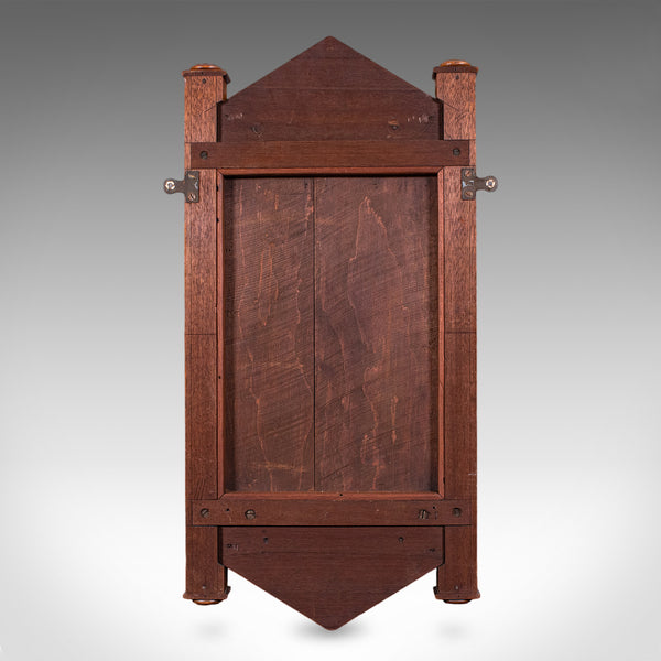 Antique Hallway Mirror, English, Walnut, Glass, Valet, Reception Hall, Edwardian