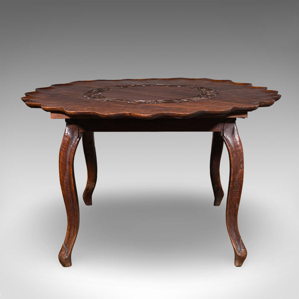 Antique Campaign Silver Table, Anglo Indian, 4 Seat, Dining, Colonial, Victorian