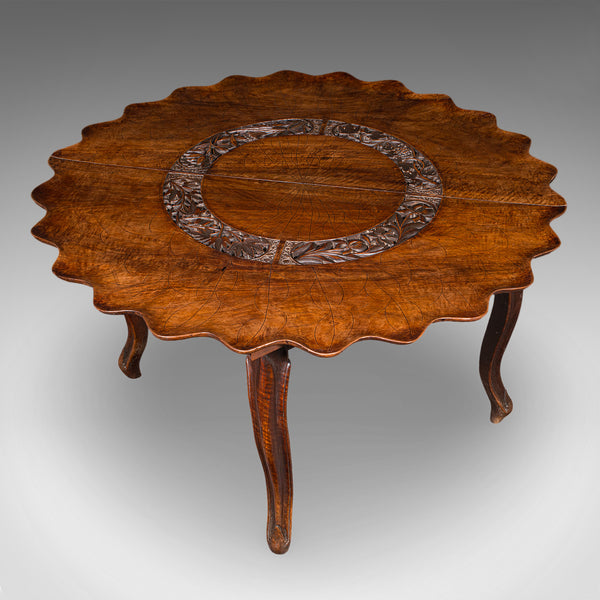 Antique Campaign Silver Table, Anglo Indian, 4 Seat, Dining, Colonial, Victorian