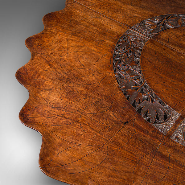 Antique Campaign Silver Table, Anglo Indian, 4 Seat, Dining, Colonial, Victorian