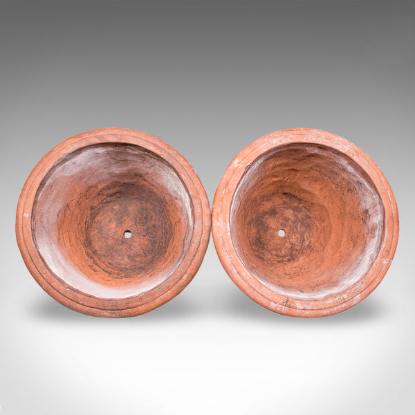 Pair of Vintage Patio Jardiniere, English, Terracotta, Veranda Planter Pot, 1960