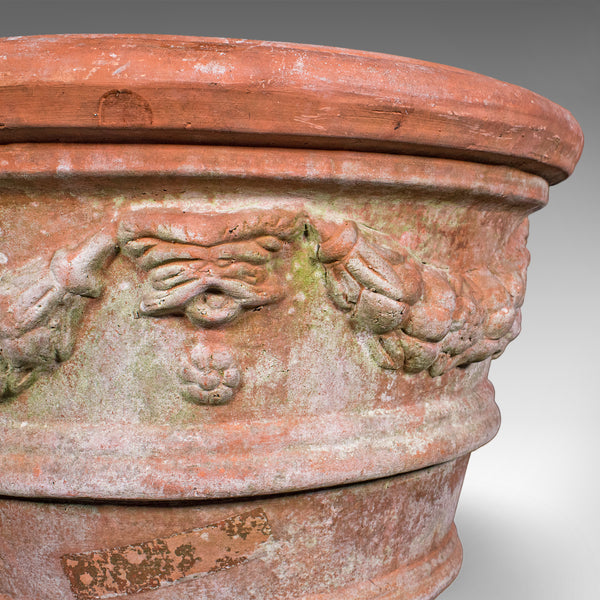 Pair of Vintage Patio Jardiniere, English, Terracotta, Veranda Planter Pot, 1960