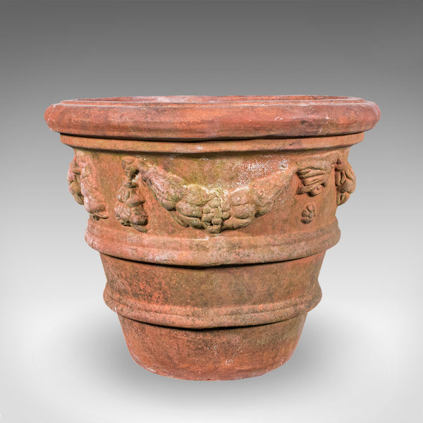 Pair of Vintage Patio Jardiniere, English, Terracotta, Veranda Planter Pot, 1960