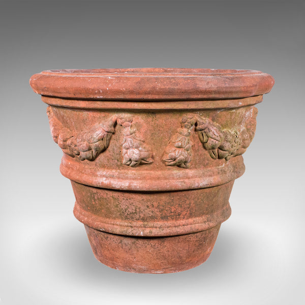 Pair of Vintage Patio Jardiniere, English, Terracotta, Veranda Planter Pot, 1960