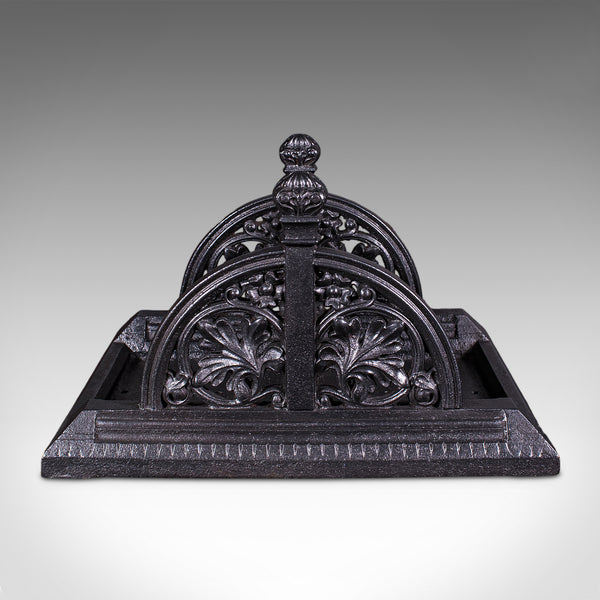 Antique Townhouse Boot Scraper, English, Cast Iron, Shoe Pull, Late Victorian