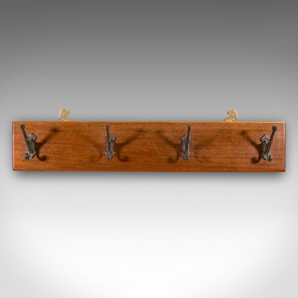 Antique Coat Rack, English, Cloakroom, Reception Hall, Mounted Hooks, Victorian