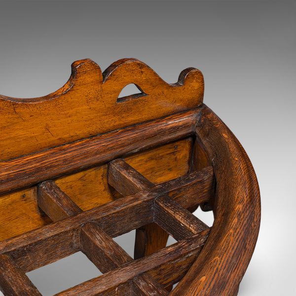 Antique Country House Hall Stand, Scottish, Demi Lune, Oak, Umbrella, Victorian