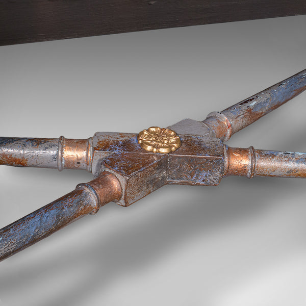 Antique Georgian Revival Book Trough, English, Painted, Library Stand, Edwardian