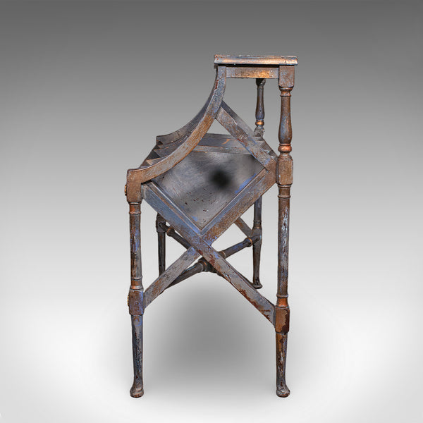 Antique Georgian Revival Book Trough, English, Painted, Library Stand, Edwardian