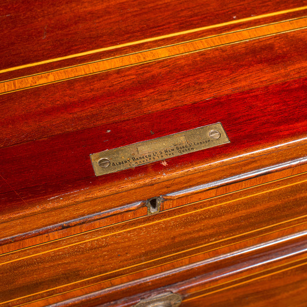 Antique Cocktail Cabinet, English, Counterweighted Bar, Albert Barker, Victorian - London Fine Antiques