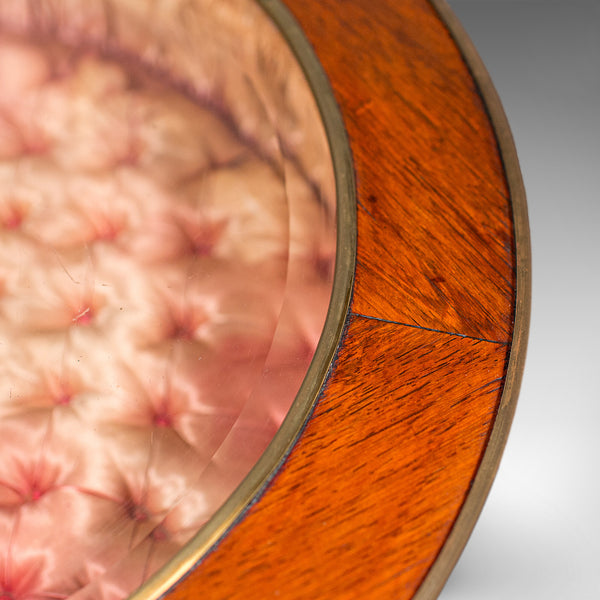 Antique Bijouterie Table, French Kingwood, Brass Glazed Vitrine, Victorian, 1870