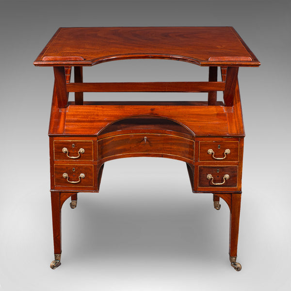 Tall Antique Architect's Riser Desk, English, Metamorphic, Cartographer, Regency
