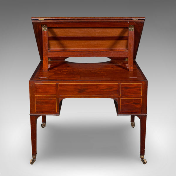 Tall Antique Architect's Riser Desk, English, Metamorphic, Cartographer, Regency