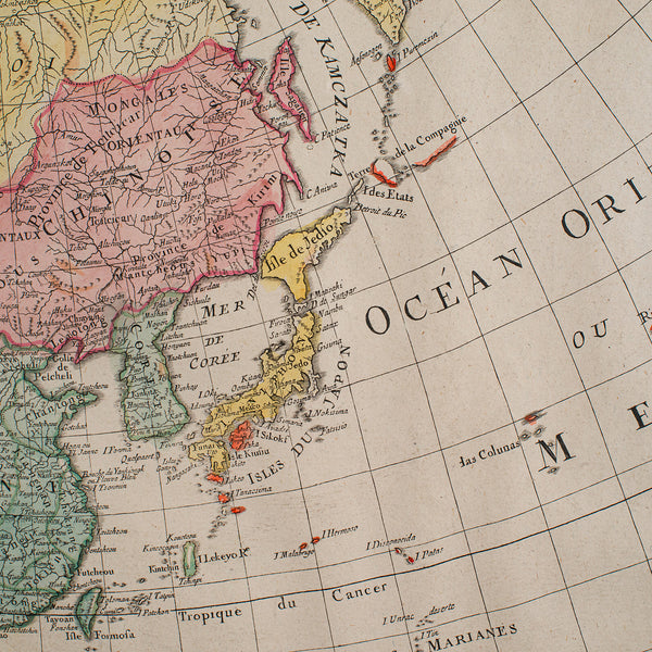 Antique Map of Asia, French, Framed, Atlas, Continental Cartography, Georgian