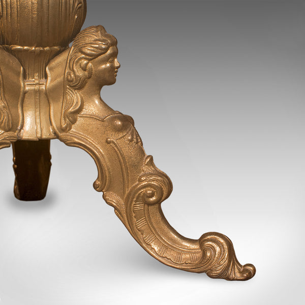 6' Tall Vintage Standard Lamp, English, Walnut, Italianate, Room Light, Shade