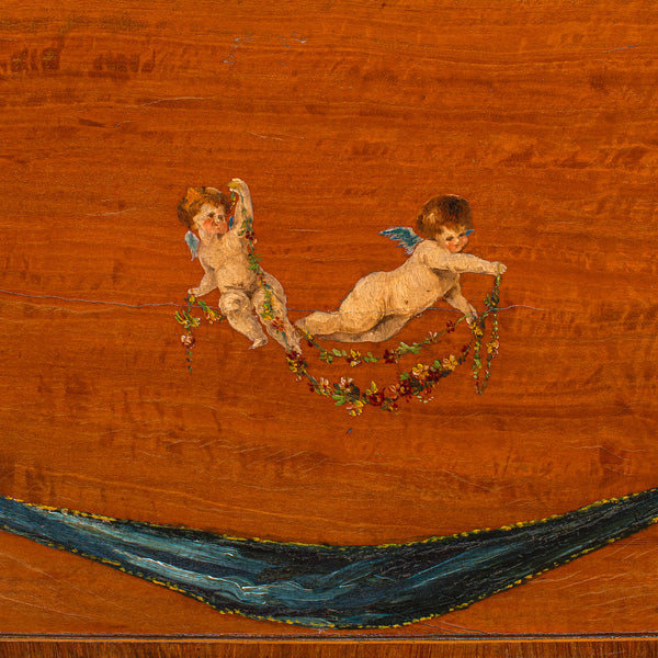 Antique Pembroke Table, English, Satinwood, Drop Leaf, Occasional, Tea, Regency