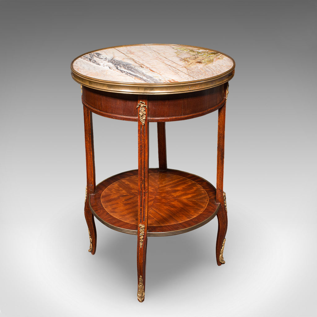 Antique Lounge Side Table, Italian, Marble, Wine, Occasional, Victorian, C.1900