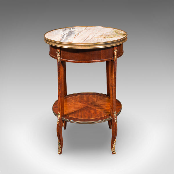 Antique Lounge Side Table, Italian, Marble, Wine, Occasional, Victorian, C.1900